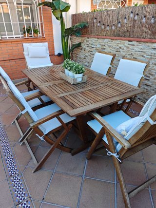 Conjunto de Jardín de Madera de Teca
