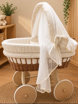 Mini cuna de bebé con dosel