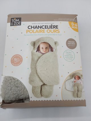 TOM ET ZOE, PU0001, Chancelière Polaire Ourson 0-6 Mois, Confort Optimal, Design Ludique, Pratique e