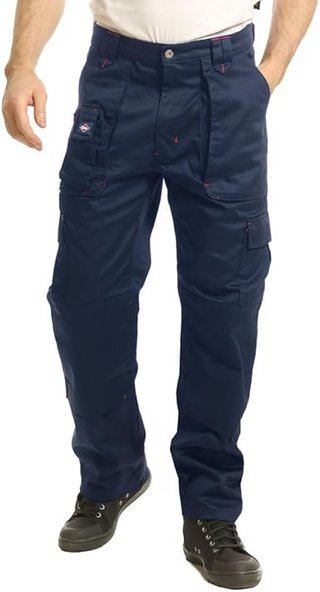 Lee Cooper LCPNT206 Ropa de Trabajo para Hombres con múltiples Bolsillos y Bolsillos para Rodilleras