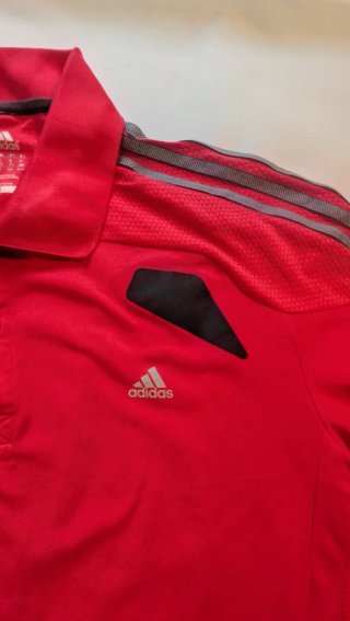 Polo tecnica Adidas rossa - Taglia XL