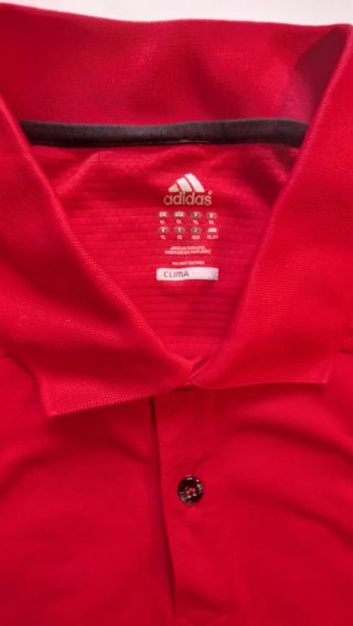 Polo tecnica Adidas rossa - Taglia XL