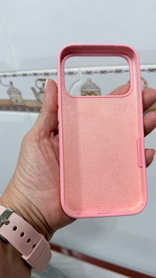 Funda Silicona Rosa iPhone 17  y 18 Pro