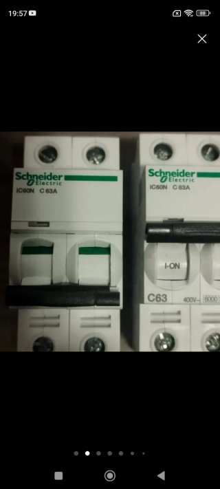 Schneider Interruptor Magnetotérmico IC60N 2P 63A