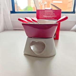 Fondue de Chocolate con Diseño de Corazón