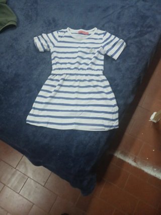 Vestido infantil listrado