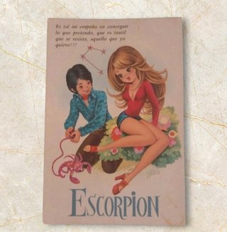 Postal ilustrada horóscopo Escorpio