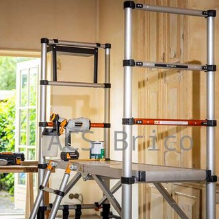 Andamio Telescópico Aluminio Plegable Plataforma 90 cm