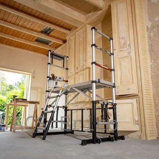 Andamio Telescópico Aluminio Plegable Plataforma 90 cm