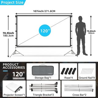 Pantalla de Proyector Portátil Vamvo 120