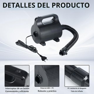Inflador Eléctrico con 4 Boquillas