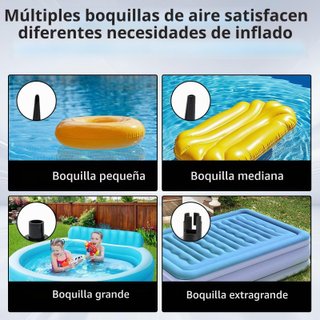 Inflador Eléctrico con 4 Boquillas