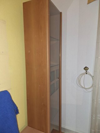 Mueble de salón madera y cristal