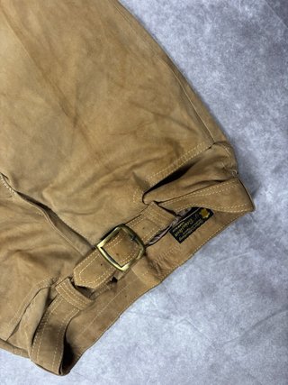 Pantalones de ante marrones acampanados