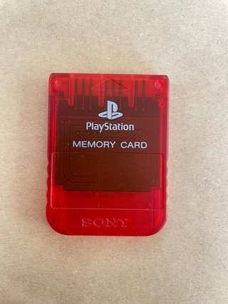 Memory Card Sony PS1 Originale SCPH-1192 Rossa Tra