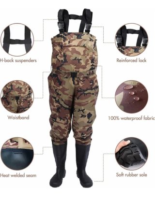 vadeador de pecho de camuflaje