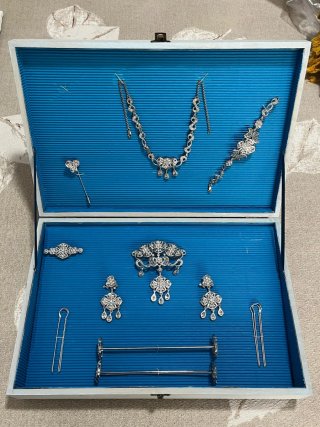 Aderezo Fallera Mujer Plata y Piedras