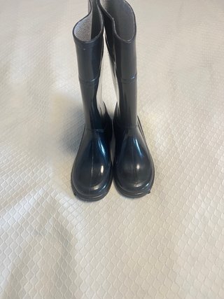 Botas de agua negras altas con suela gruesa talla