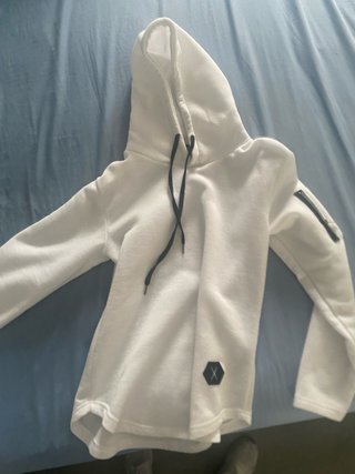 Sudadera con gorro blanca talla M