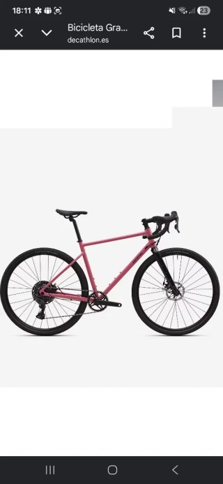 Bicicleta Gravel Van Rysel T.S Rosa