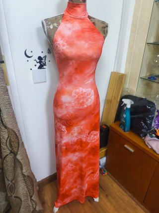 Vestido Largo Ajustado de Fiesta talla S
