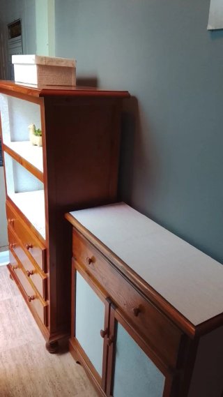 Lote de 2 Muebles de Madera