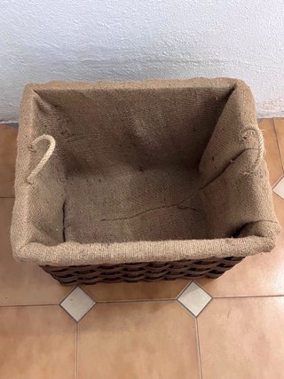 Cesto de Madeira e Juta (Novo/A estrear)