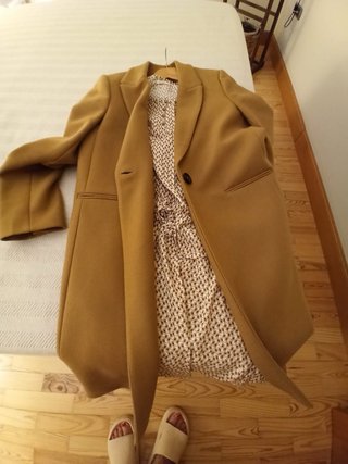 Abrigo Camel Zara - vestido camel Zara