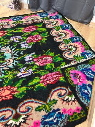 Tappeto grande in lana multicolore