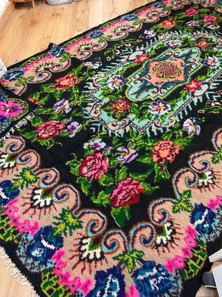Tappeto grande in lana multicolore