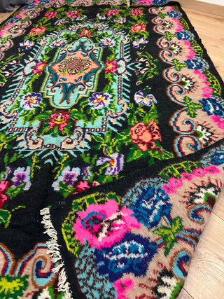 Tappeto grande in lana multicolore
