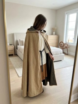 Capa Medieval Cosplay Marrón