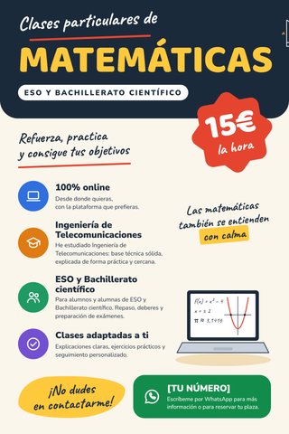 Clases de matemáticas particulares y refuerzo