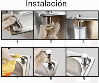 Dispensador de jabón cromado para fregadero