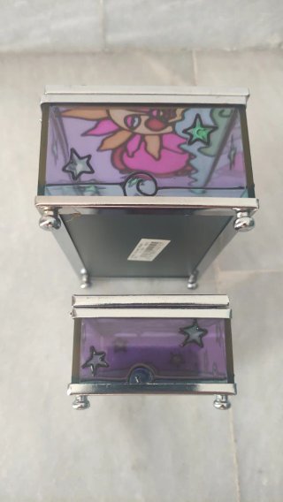 Set de 2 Cajas de Cristal Decoradas