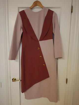 Vestido de fiesta bicolor