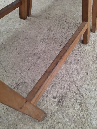 2 Sillas Plegables Madera Marrón