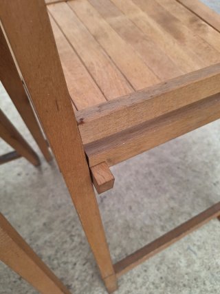 2 Sillas Plegables Madera Marrón