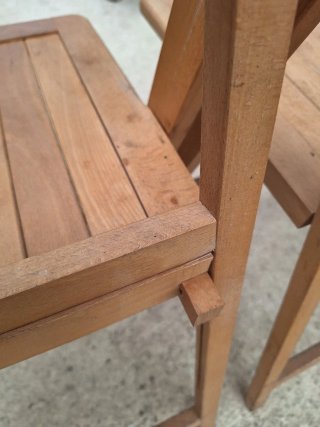 2 Sillas Plegables Madera Marrón