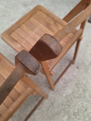 2 Sillas Plegables Madera Marrón