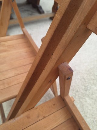 2 Sillas Plegables Madera Marrón