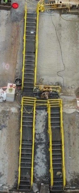 Escalera industrial de acero