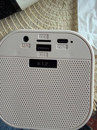 Mini Máquina Karaoke Bluetooth Beige