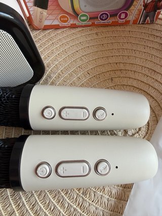 Mini Máquina Karaoke Bluetooth Beige