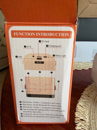 Mini Máquina Karaoke Bluetooth Beige