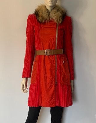 Abrigo Vintage Carolina Herrera Rojo
