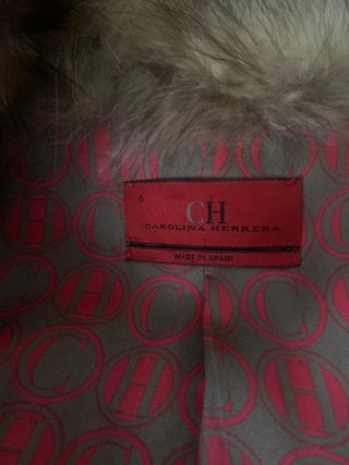 Abrigo Vintage Carolina Herrera Rojo
