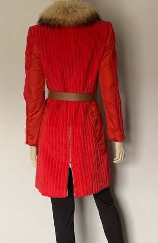 Abrigo Vintage Carolina Herrera Rojo