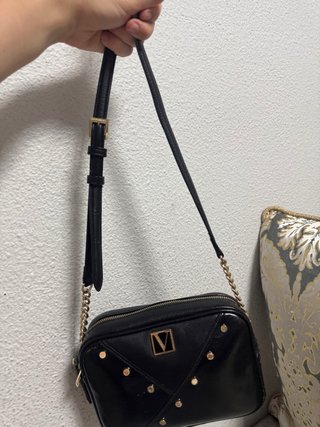 Bolso Victoria's Secret Negro Dorado