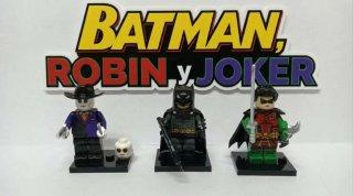 Batman, Robin y Joker compatibles lego